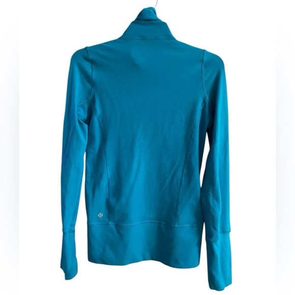 Lululemon asana Blue Zip-Up Jacket Sz 2 - Picture 3 of 8